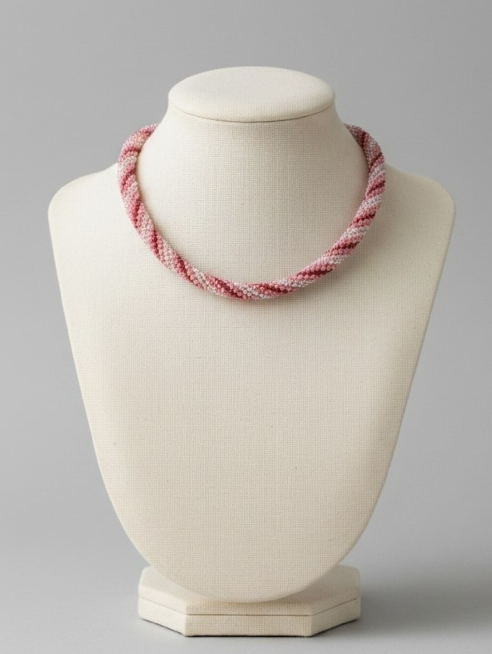 NWT Elegant Pink and Purple Hand Beaded Necklace